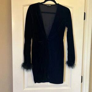 Fashion Nova Black Velvet Dress #mobwife